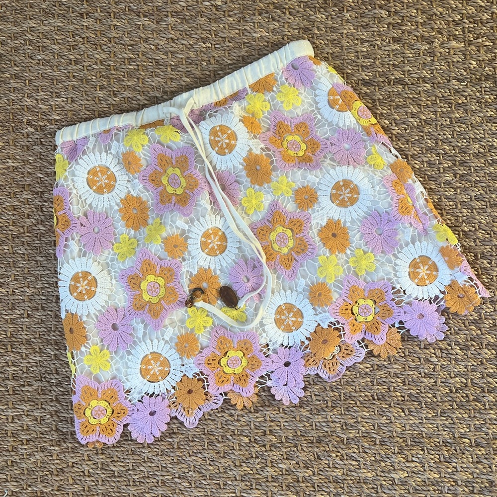 Zara Floral Macramé Skirt (Enid Sinclair from Wednesday)